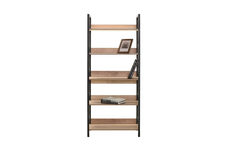 Ajkati Bogreol 73x35 cm Brun/Sort - Hanah Home - Opbevaring - Hylder & Reoler - Bogreol
