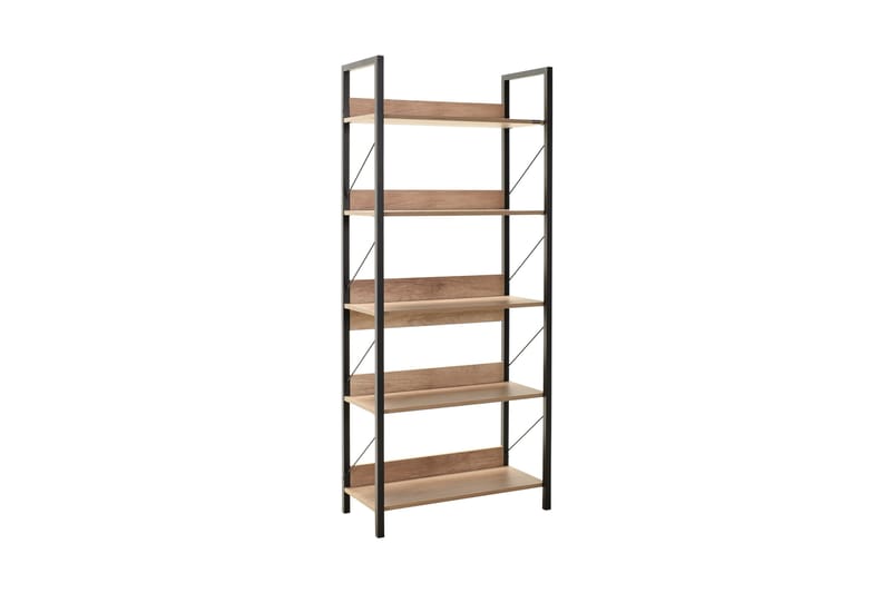 Ajkati Bogreol 73x35 cm Brun/Sort - Hanah Home - Opbevaring - Hylder & Reoler - Bogreol