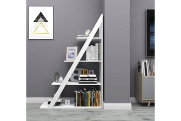 Ampelio Bogreol 100 cm i Malet Træ - Hvid - Opbevaring - Hylder & Reoler - Bogreol