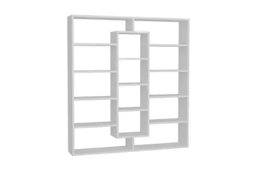 Amplett Bogreol 125 cm i Malet Træ - Hvid - Opbevaring - Hylder & Reoler - Bogreol