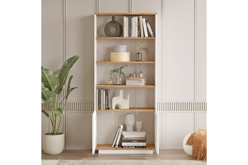 Anari Bogreol 77,5 cm - Brun/Hvid - Opbevaring - Hylder & Reoler - Bogreol