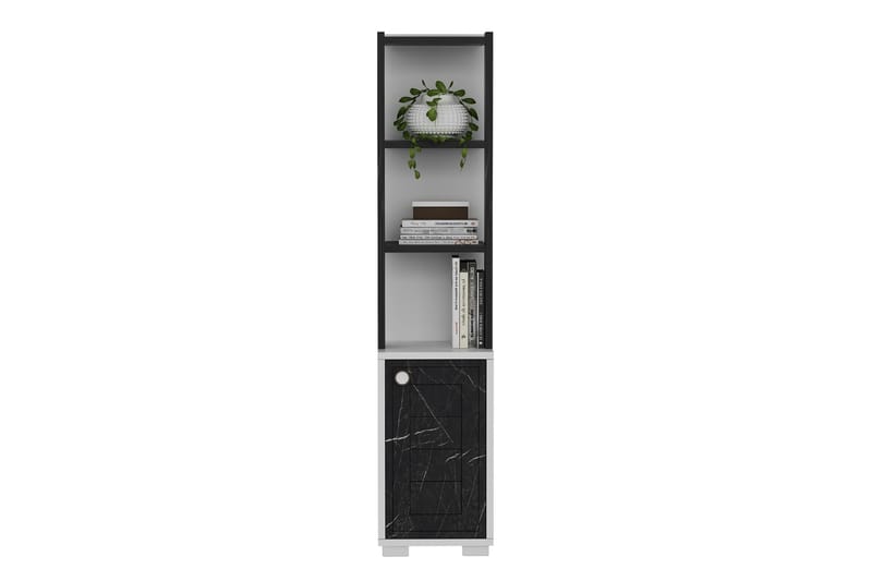 Anayurt Bogreol 29,6x21,6 cm Hvid/Sort - Hanah Home - Opbevaring - Hylder & Reoler - Bogreol