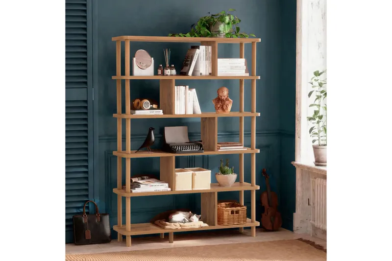 Andifli Bogreol 120x168,5 cm - Brun - Opbevaring - Hylder & Reoler - Bogreol