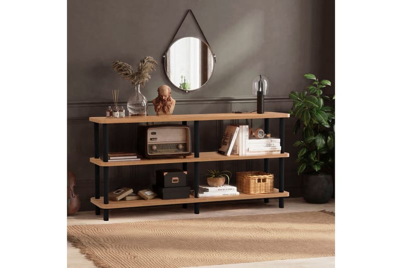 Andifli Bogreol 150x74,9 cm - Sort - Opbevaring - Hylder & Reoler - Bogreol