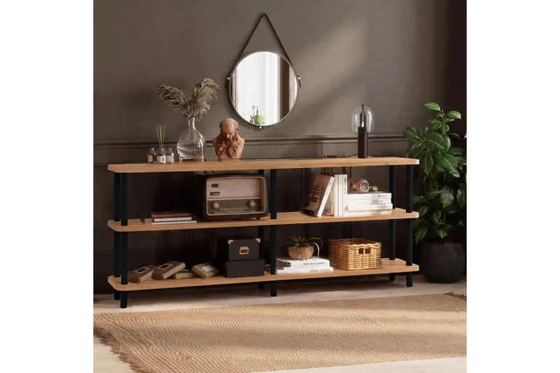 Andifli Bogreol 180x74,9 cm - Sort - Opbevaring - Hylder & Reoler - Bogreol