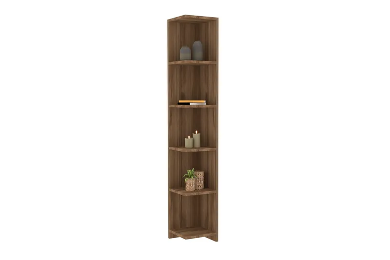 Andifli Bogreol 25 cm i Valnød, Brun