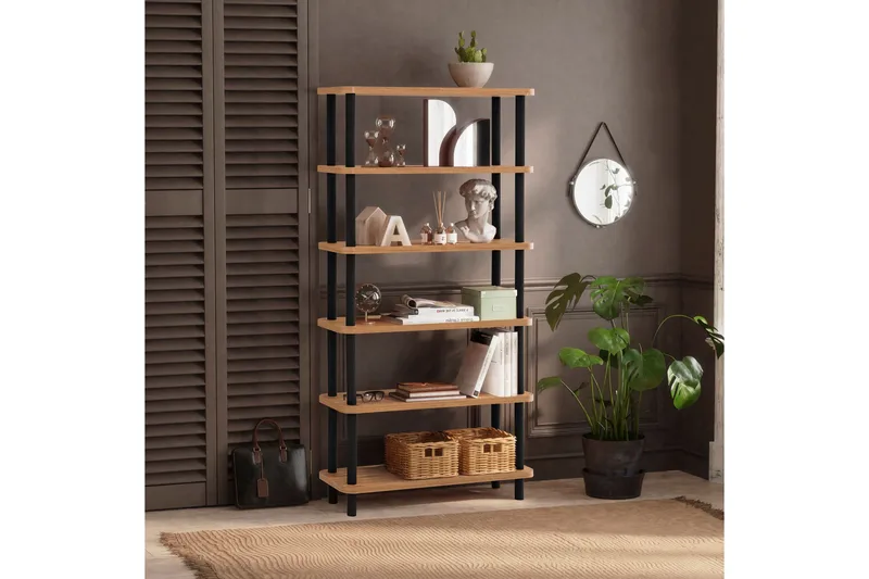 Andifli Bogreol 80x168,5 cm - Sort - Opbevaring - Hylder & Reoler - Bogreol