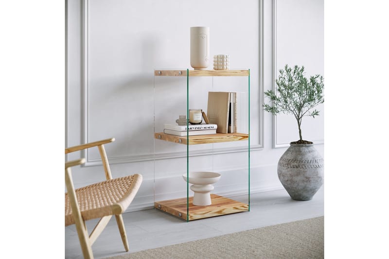 Assanisa Bogreol 40 cm i Fyr - Lysebrun - Opbevaring - Hylder & Reoler - Bogreol