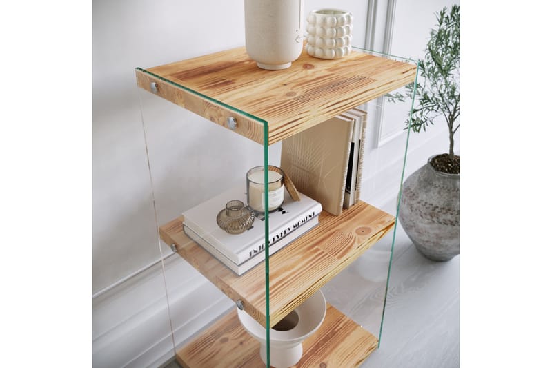 Assanisa Bogreol 40 cm i Fyr - Lysebrun - Opbevaring - Hylder & Reoler - Bogreol