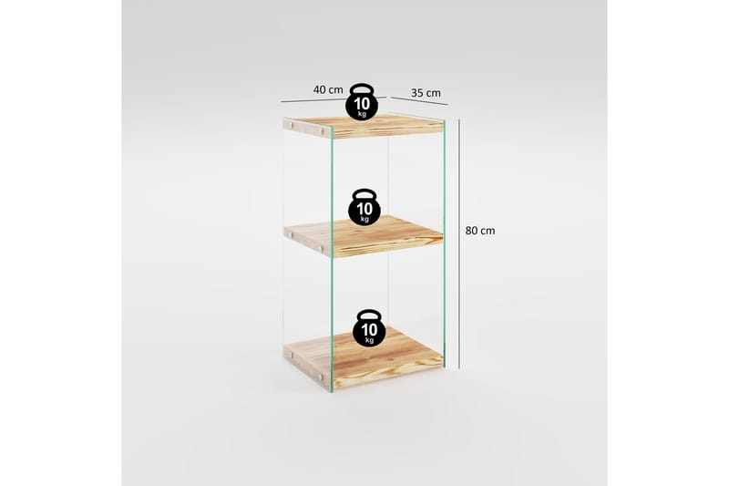 Assanisa reol 80x40 cm - Natur - Opbevaring - Hylder & Reoler - Bogreol