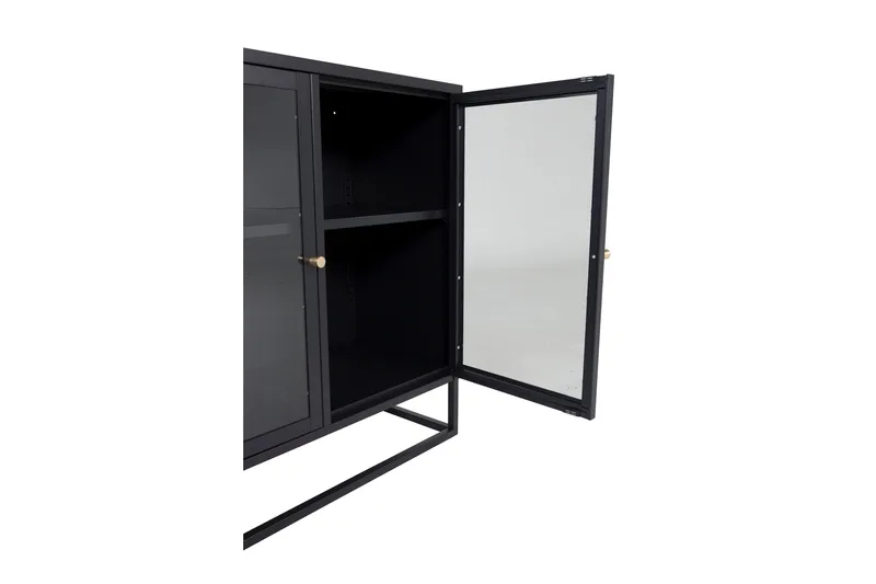 Bakal Bogreol 85 cm i Glas og Metal - Sort - Opbevaring - Hylder & Reoler - Bogreol