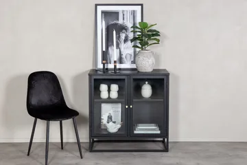 Bakal Bogreol 85 cm i Glas og Metal - Sort - Opbevaring - Hylder & Reoler - Bogreol
