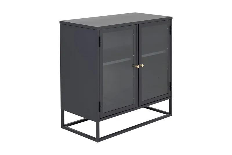 Bakal Bogreol 85 cm i Glas og Metal, Sort
