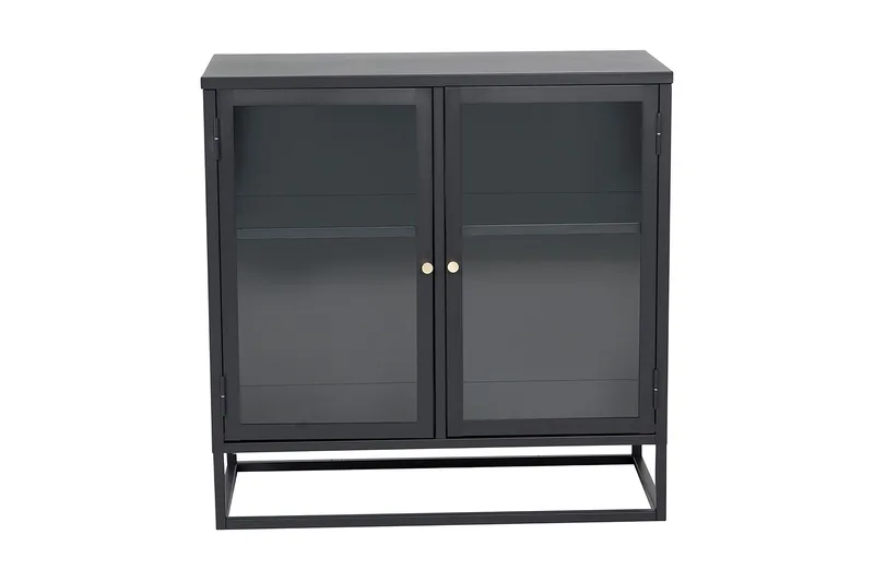 Bakal Bogreol 85 cm i Glas og Metal - Sort - Opbevaring - Hylder & Reoler - Bogreol