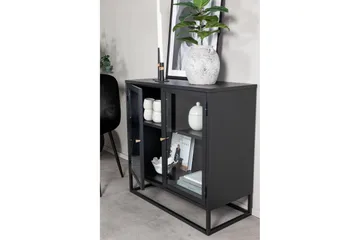 Bakal Bogreol 85 cm i Glas og Metal - Sort - Opbevaring - Hylder & Reoler - Bogreol