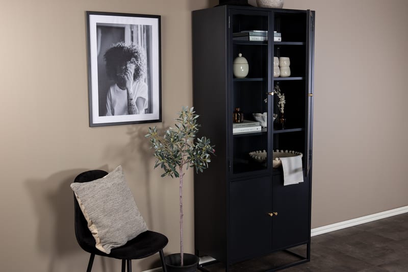 Bakal bogreol med låger Sort - Opbevaring - Hylder & Reoler - Bogreol