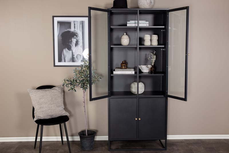 Bakal bogreol med låger Sort - Opbevaring - Hylder & Reoler - Bogreol