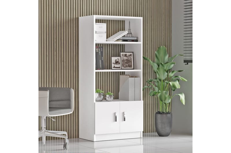 Barrock Bogreol 63,6 cm i Malet Træ - Hvid - Opbevaring - Hylder & Reoler - Bogreol