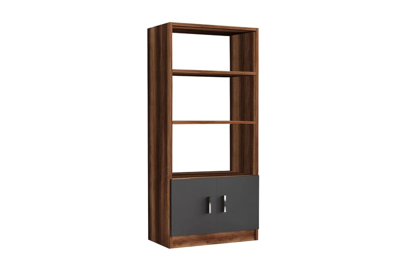 Barrock Bogreol 63,6 cm i Træ med Teaklook, Teak|Antracit