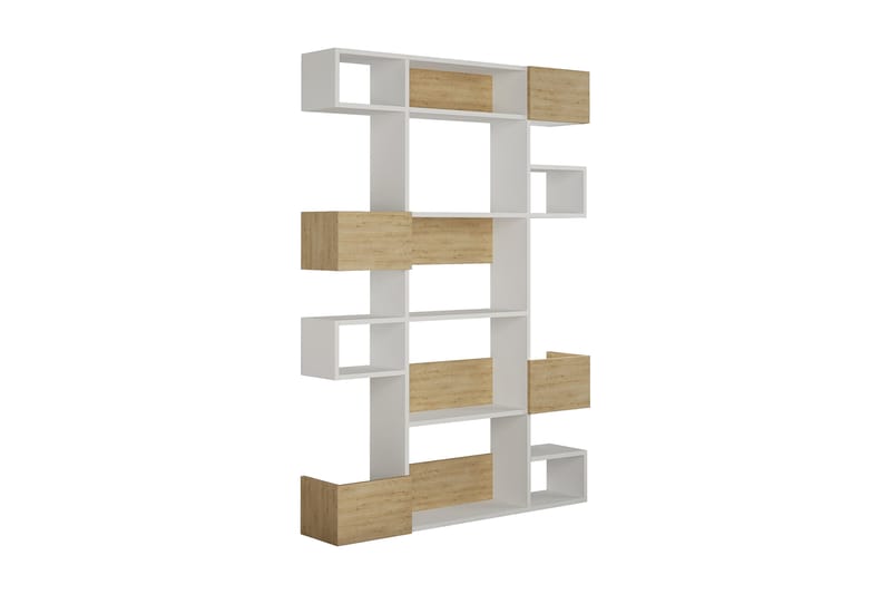 Bodsjö bogreol 120 cm - Hvid / brun - Opbevaring - Hylder & Reoler - Bogreol