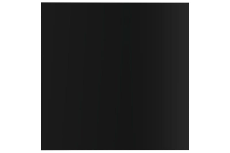Boghylder 8 stk. 40x40x1,5 cm spånplade sort højglans - Sort - Bogreol