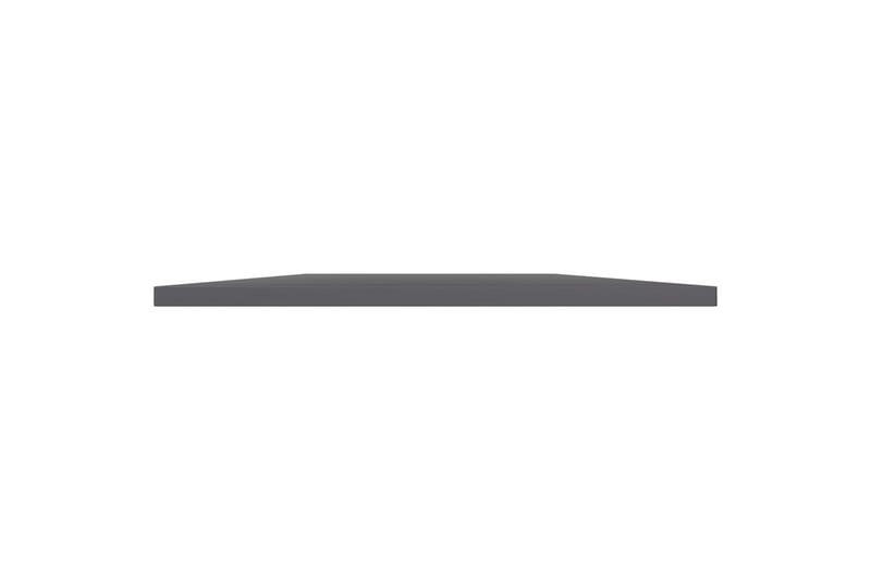 Boghylder 8 stk. 60x50x1,5 cm spånplade grå højglans - Grå - Opbevaring - Hylder & Reoler - Bogreol
