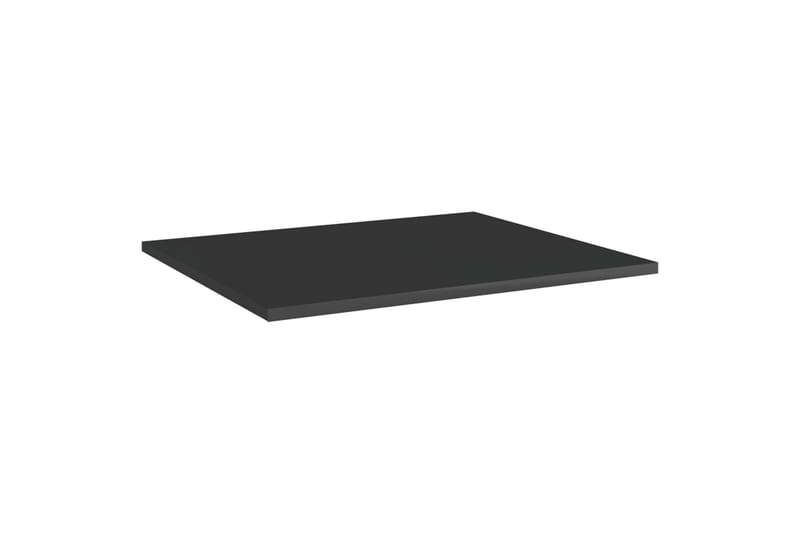 Boghylder 8 stk. 60x50x1,5 cm spånplade sort højglans - Sort - Bogreol