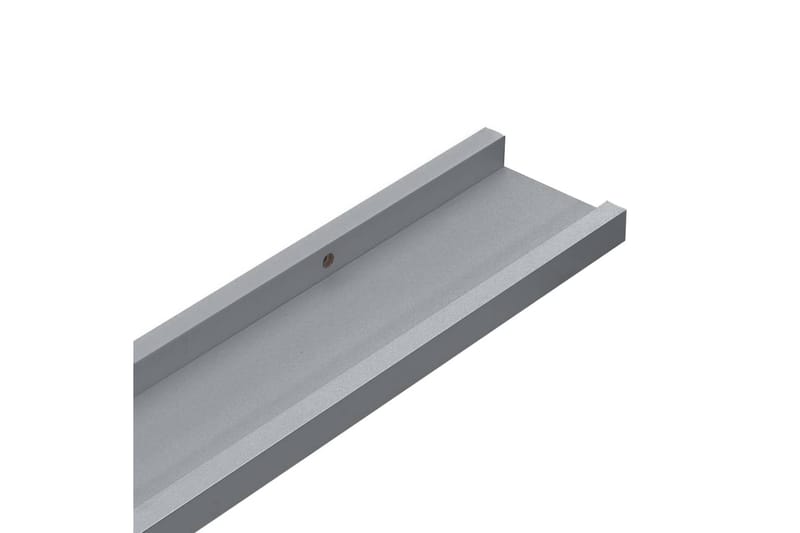 billedhylder 2 stk. 40x9x3 cm MDF grå - Grå - Opbevaring - Hylder & Reoler - Bogreol - Bogliste