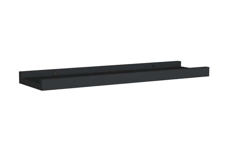 billedhylder 2 stk. 40x9x3 cm MDF sort - Sort - Opbevaring - Hylder & Reoler - Bogreol - Bogliste
