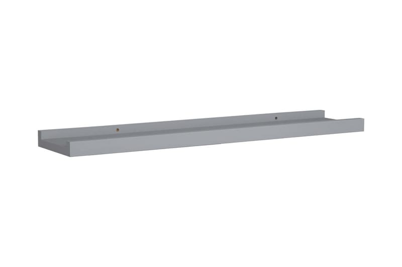 billedhylder 2 stk. 60x9x3 cm MDF grå - Grå - Opbevaring - Hylder & Reoler - Bogreol - Bogliste