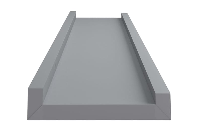billedhylder 2 stk. 60x9x3 cm MDF grå - Grå - Opbevaring - Hylder & Reoler - Bogreol - Bogliste