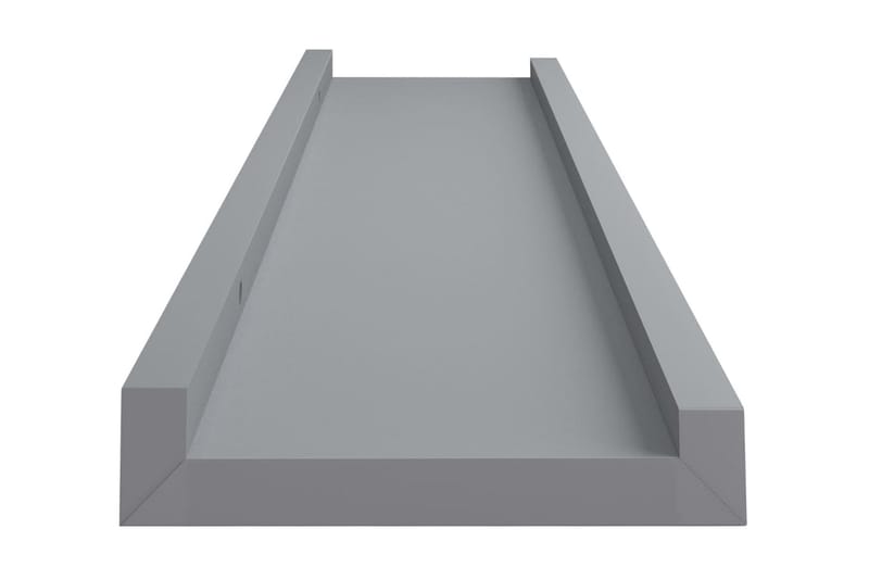 billedhylder 2 stk. 60x9x3 cm MDF grå - Grå - Billedhylde & gallerihylde - Bogliste