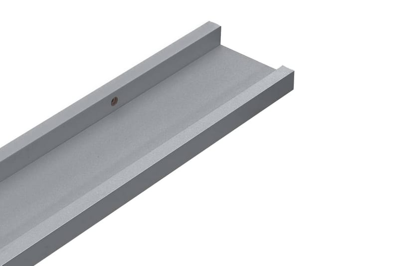 billedhylder 2 stk. 60x9x3 cm MDF grå - Grå - Opbevaring - Hylder & Reoler - Bogreol - Bogliste