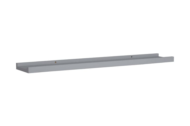 billedhylder 2 stk. 80x9x3 cm MDF grå - Grå - Opbevaring - Hylder & Reoler - Bogreol - Bogliste