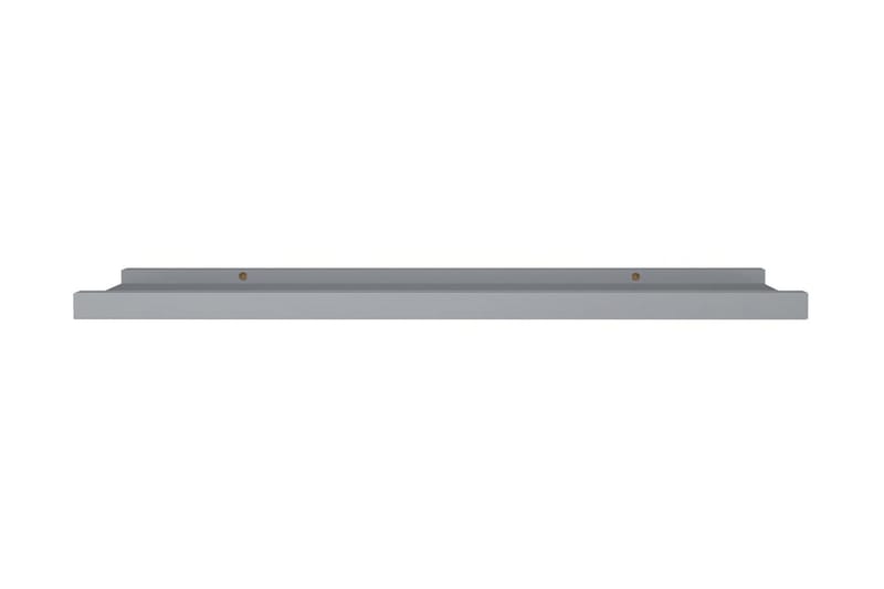 billedhylder 2 stk. 80x9x3 cm MDF grå - Grå - Opbevaring - Hylder & Reoler - Bogreol - Bogliste