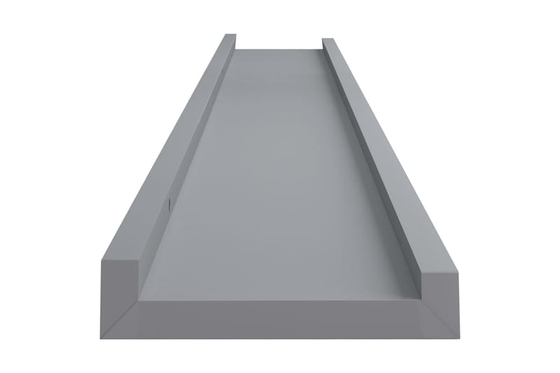 billedhylder 2 stk. 80x9x3 cm MDF grå - Grå - Opbevaring - Hylder & Reoler - Bogreol - Bogliste