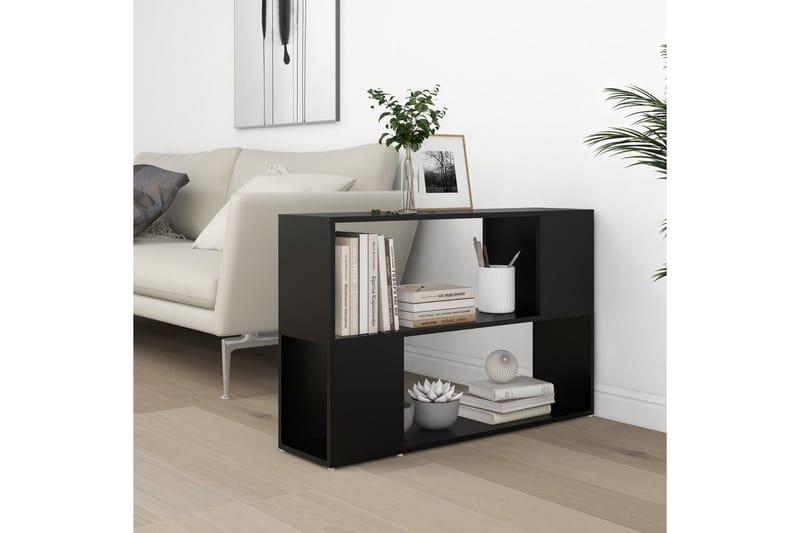 bogreol 100x24x63 cm spånplade sort - Sort - Opbevaring - Hylder & Reoler - Bogreol