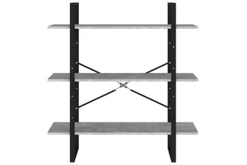 bogreol 100x30x105 cm spånplade betongrå - Grå - Opbevaring - Hylder & Reoler - Bogreol