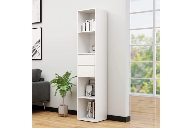 Bogreol 36X30X171 cm Spånplade Hvid - Opbevaring - Hylder & Reoler - Bogreol