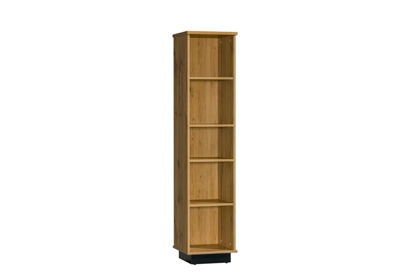Bogreol 40 cm i Eg, Sort|Brun