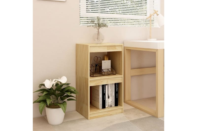 bogreol 40x30x71,5 cm  massivt fyrretræ - Brun - Opbevaring - Hylder & Reoler - Bogreol