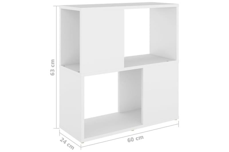 bogreol 60x24x63 cm spånplade hvid - Hvid - Opbevaring - Hylder & Reoler - Bogreol