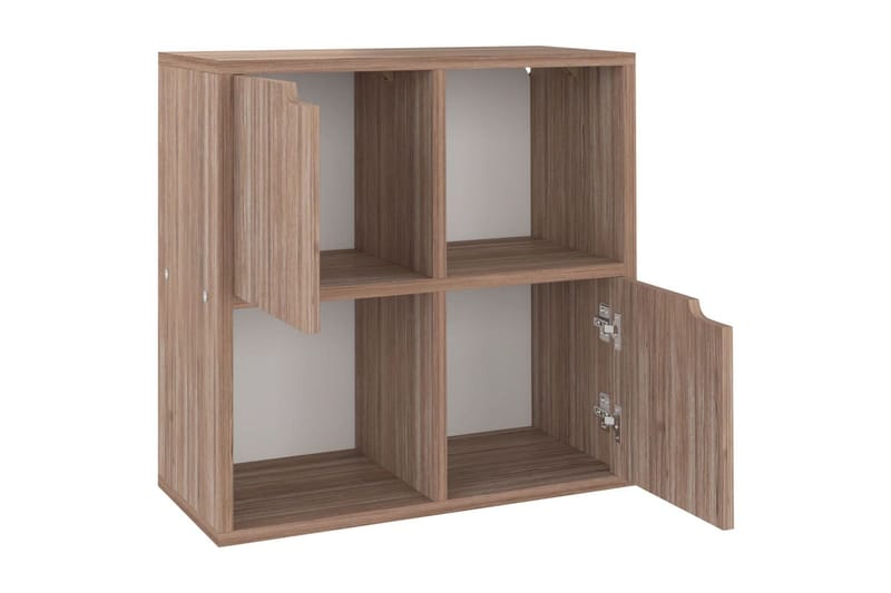 bogreol 60x27,5x59,5 cm spånplade grå sonoma-eg - Brun - Opbevaring - Hylder & Reoler - Bogreol