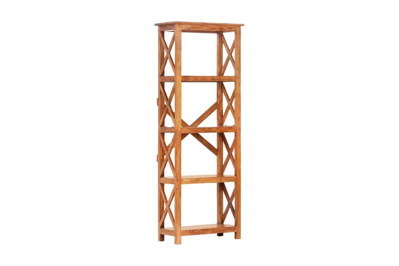 Bogreol 60X30X180 cm Massivt Akacietræ Sheeshamfinish - Brun - Opbevaring - Hylder & Reoler - Bogreol