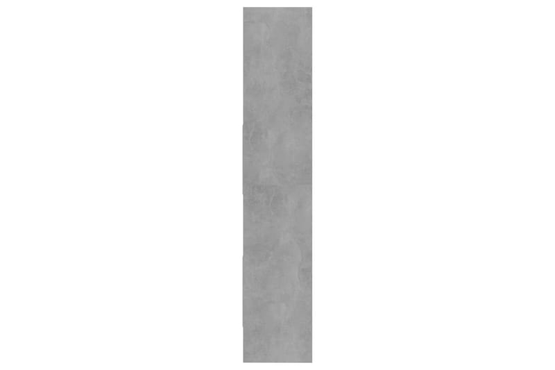 bogreol 60x35x180 cm spånplade betongrå - Grå - Bogreol