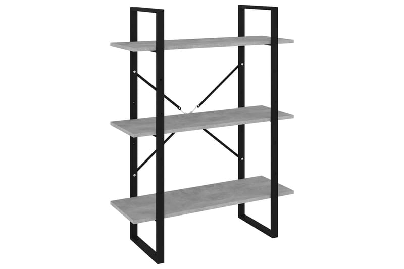 bogreol 80x30x105 cm spånplade betongrå - Grå - Opbevaring - Hylder & Reoler - Bogreol