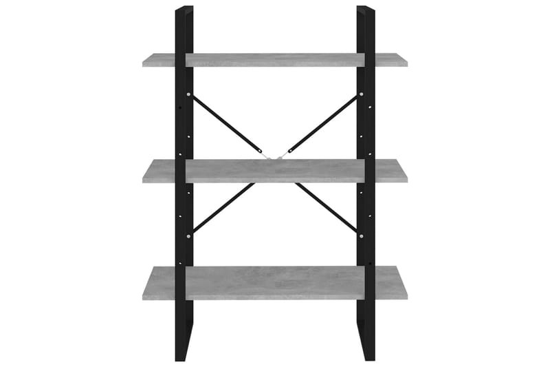 bogreol 80x30x105 cm spånplade betongrå - Grå - Opbevaring - Hylder & Reoler - Bogreol