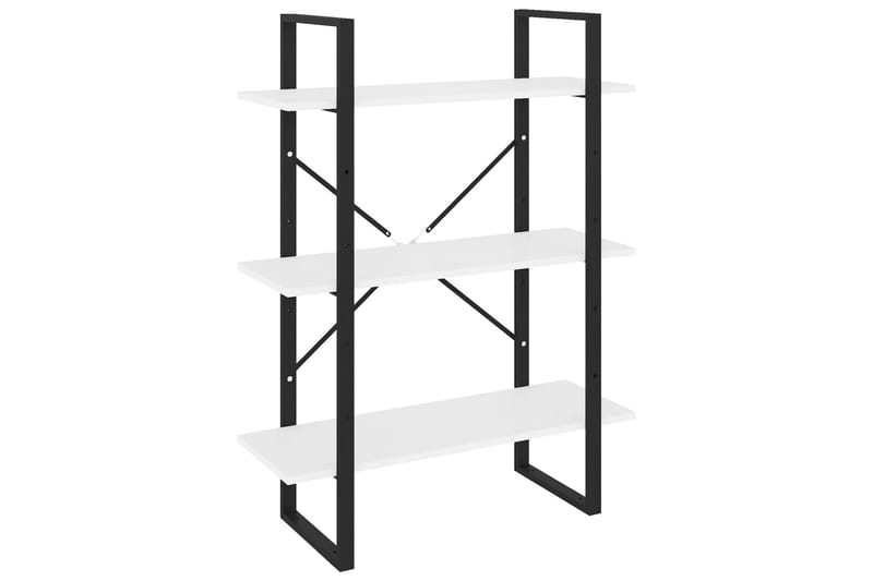 bogreol 80x30x105 cm spånplade hvid - Sort - Opbevaring - Hylder & Reoler - Bogreol
