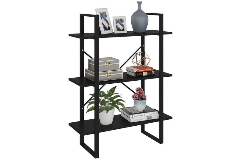 bogreol 80x30x105 cm spånplade sort - Sort - Opbevaring - Hylder & Reoler - Bogreol