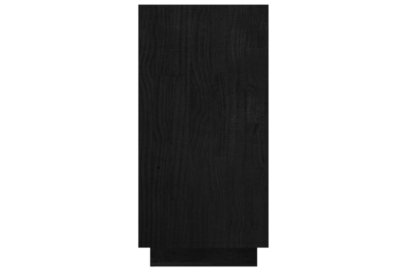 bogreol 80x35x71 cm massivt fyrretræ sort - Sort - Bogreol